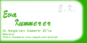 eva kummerer business card